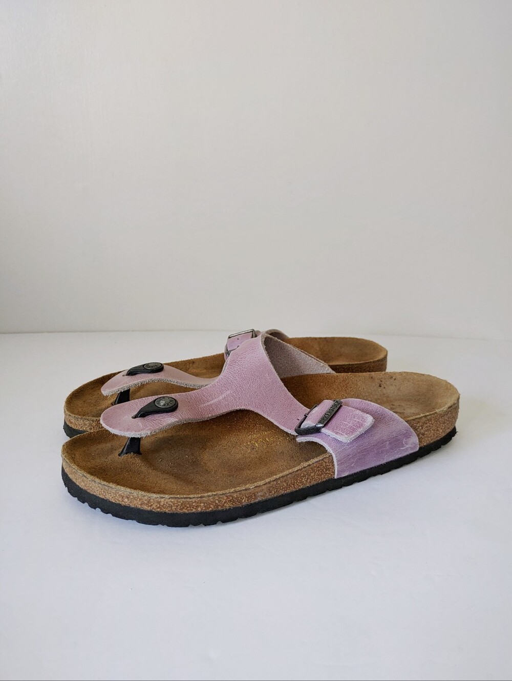 Birkenstock Gizeh Nubuck Leather Sandals Thong Strap Lavender Size EU 41 US 10